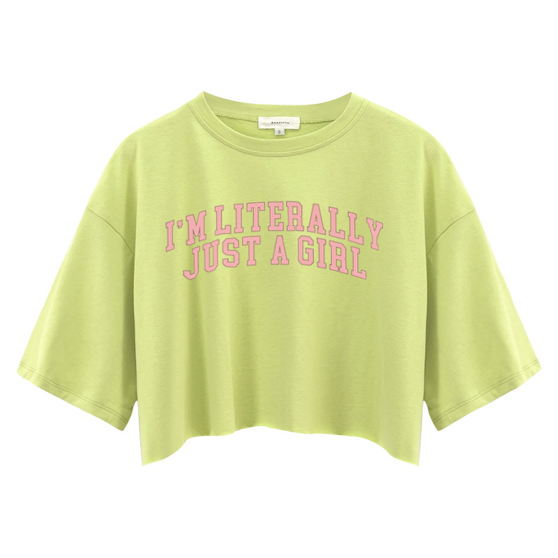 Tokyocanvas I'm Literally Just A Girl Crop Top