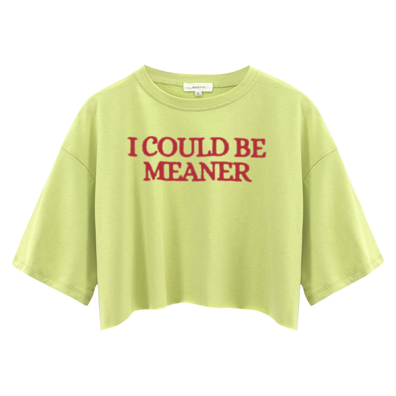 Tokyocanvas I Could Be Meaner Crop Top