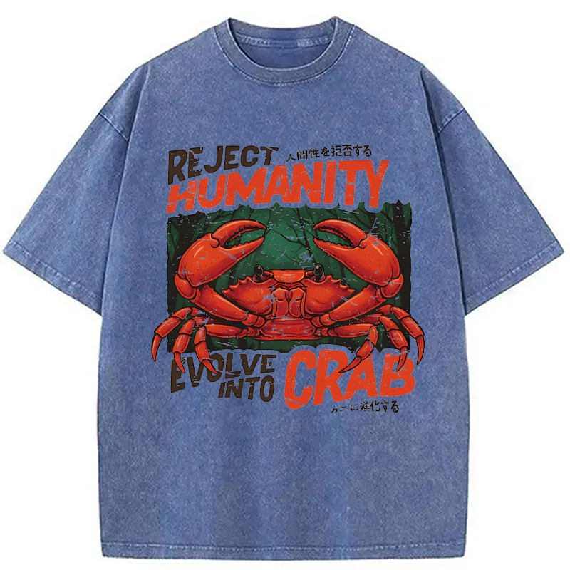 Tokyocanvas Horror Crab Washed T-Shirt