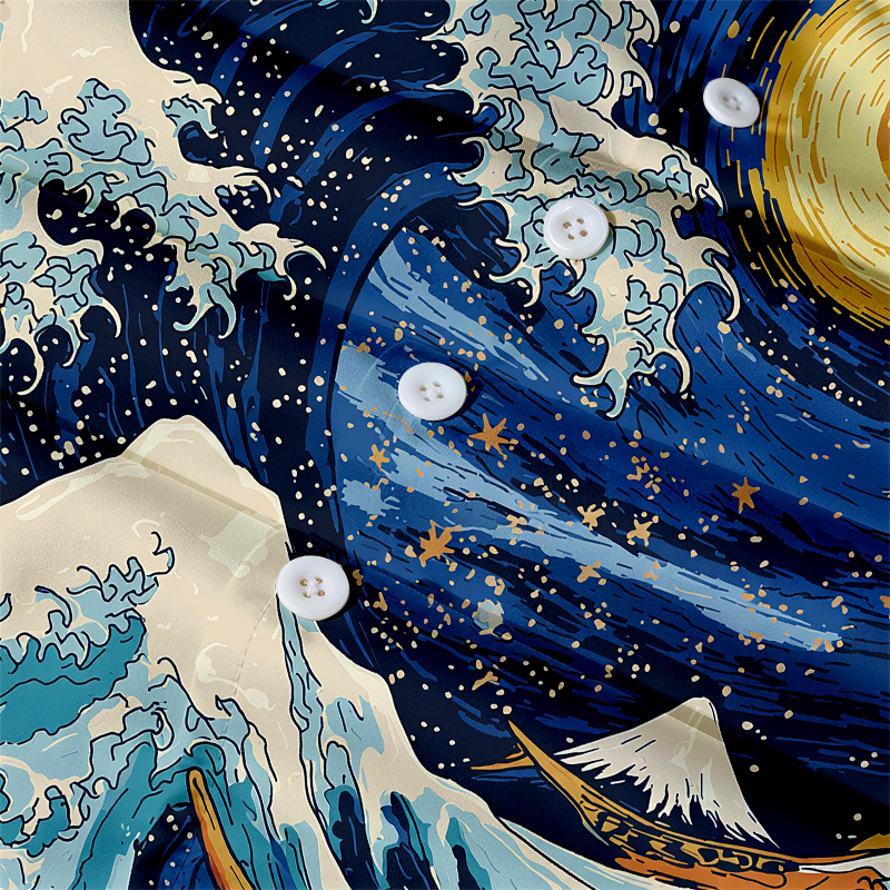 Tokyocanvas The Great Wave Off Hawaiian Shirt