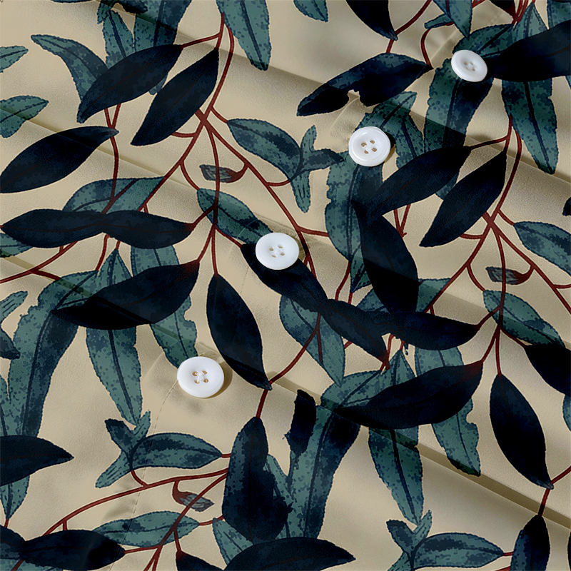 Tokyocanvas Botanical Vine Breeze Hawaiian Shirt
