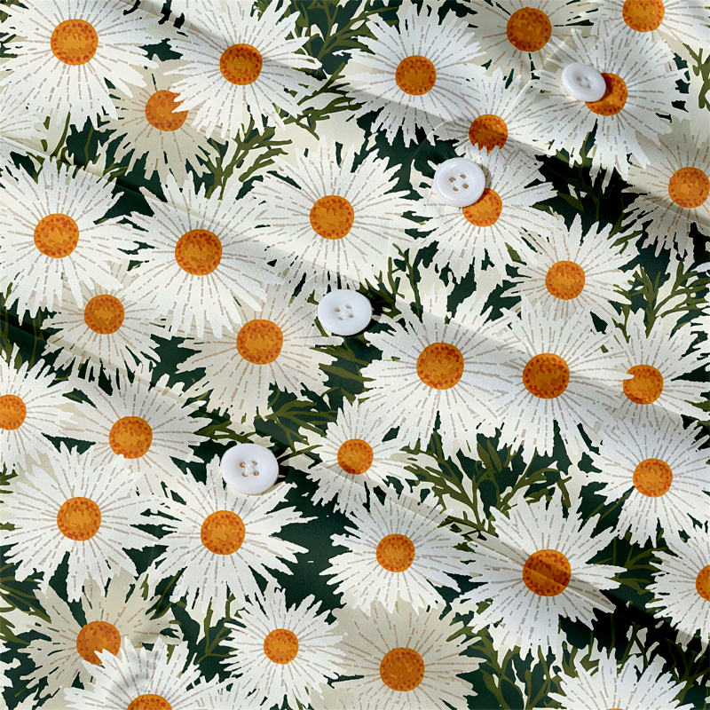 Tokyocanvas Daisy Meadow Bloom Hawaiian Shirt