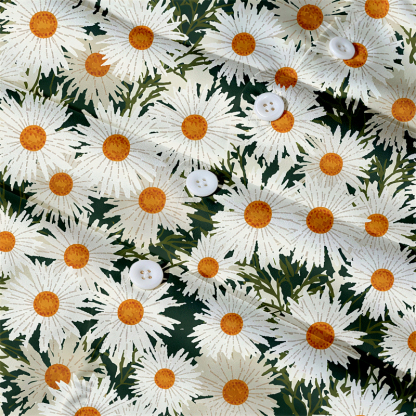 Tokyocanvas Daisy Meadow Bloom Hawaiian Shirt