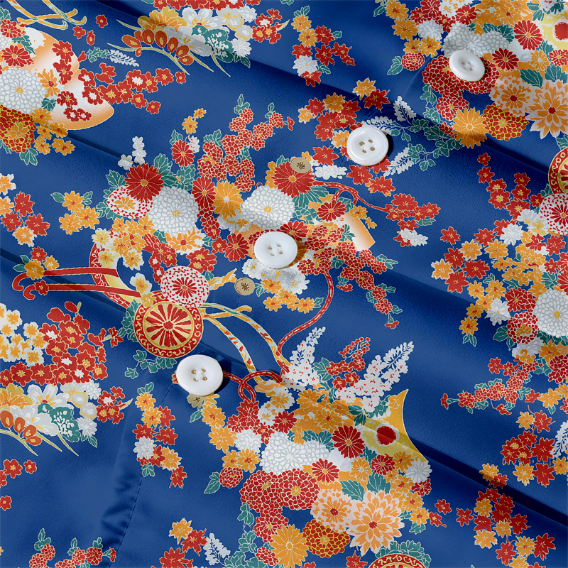 Tokyocanvas Summer Flowers Hawaiian Shirt