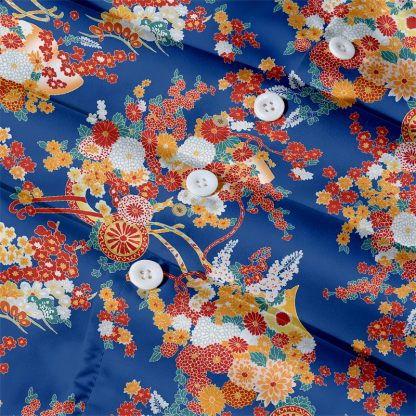 Tokyocanvas Summer Flowers Hawaiian Shirt