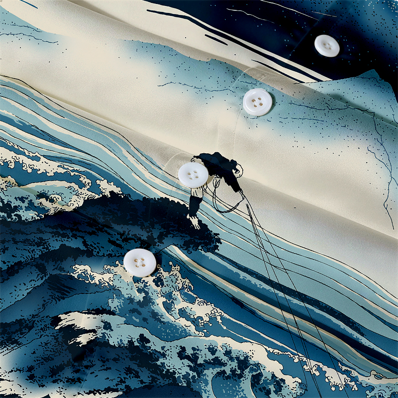 Tokyocanvas Koshu Kajikazawa Hawaiian Shirt