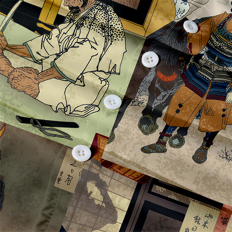 Tokyocanvas Samurai Art Hawaiian Shirt