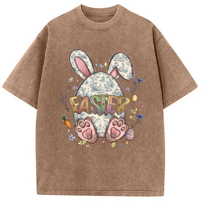 Tokyocanvas Easter Bunny Egg Washed T-Shirt