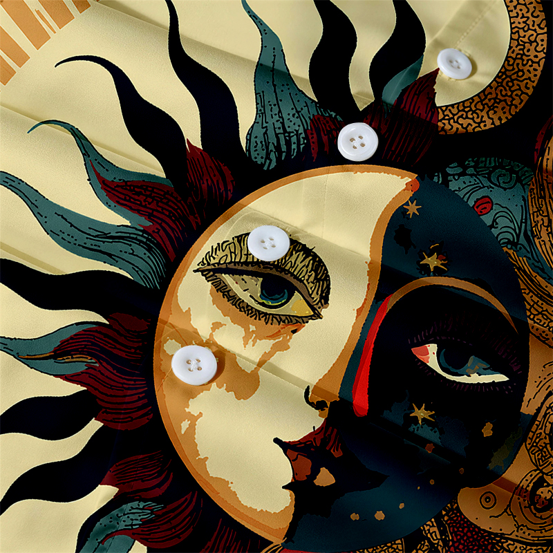 Tokyocanvas Sun Moon Fusion Hawaiian Shirt