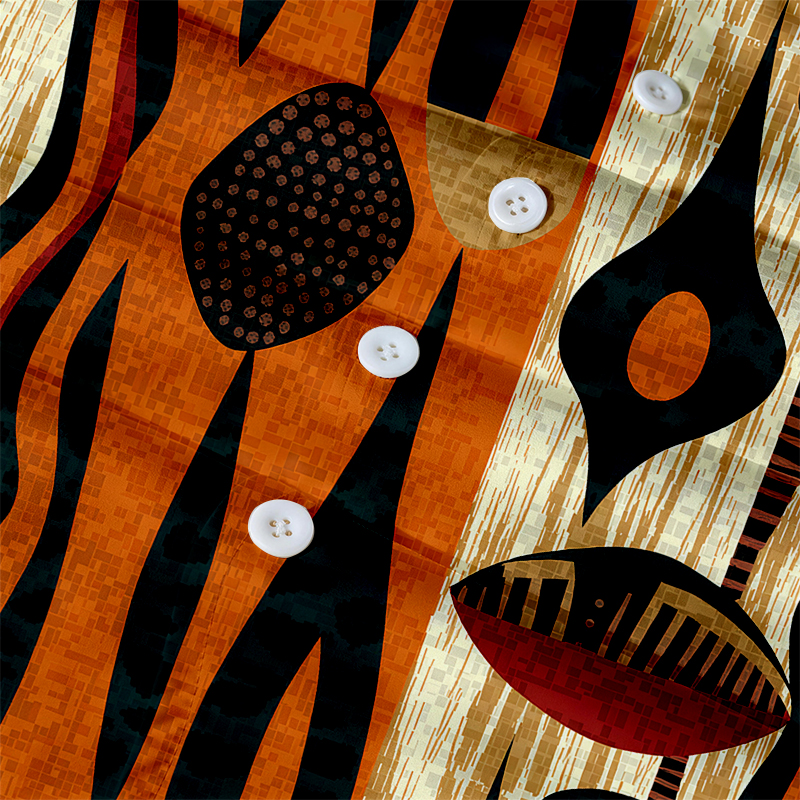 Tokyocanvas Desert Totem Blaze Hawaiian Shirt