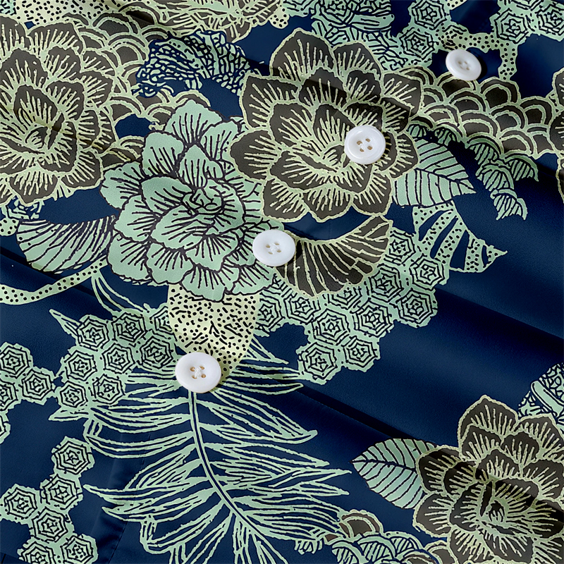 Tokyocanvas Stillness & Zen & Lotus Hawaiian Shirt