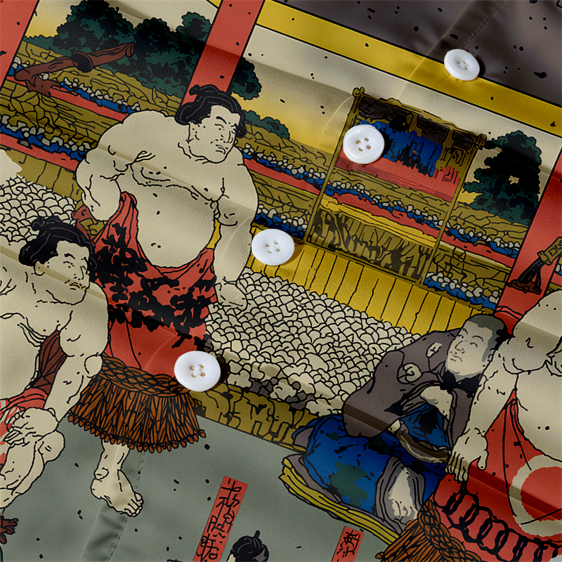 Tokyocanvas Sumo Entering The Ring Hawaiian Shirt