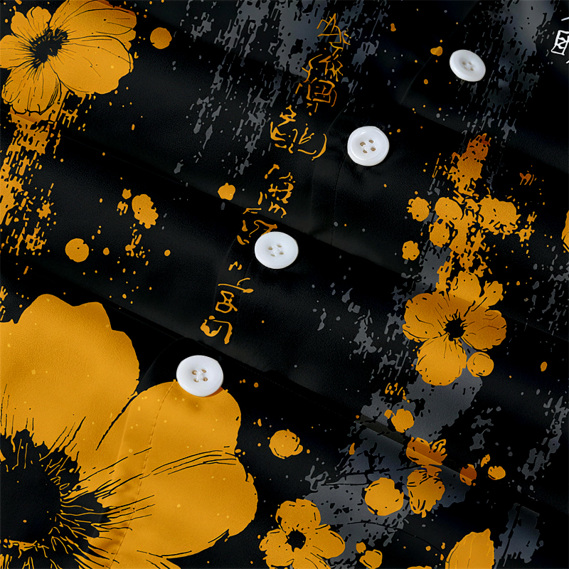 Tokyocanvas Summer Yellow Flower Hawaiian Shirt