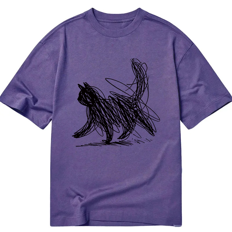 Tokyocanvas Minimalist Line Cat Classic T-Shirt