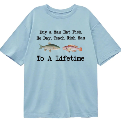 Tokyocanvas Buy a Man Eat Fish Classic T-Shirt
