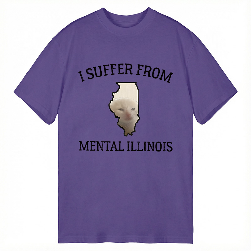Tokyocanvas Mental Illinois Depressed Cat Classic T-Shirt