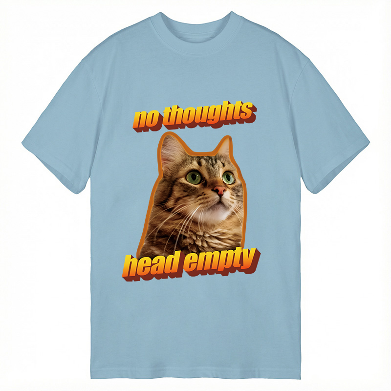 Tokyocanvas No Thoughts Head Empty Cat Meme Classic T-Shirt