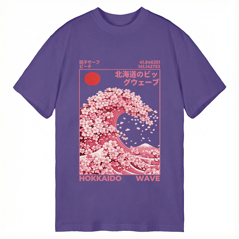 Tokyocanvas Hokkaido Wave Sakura Classic T-Shirt