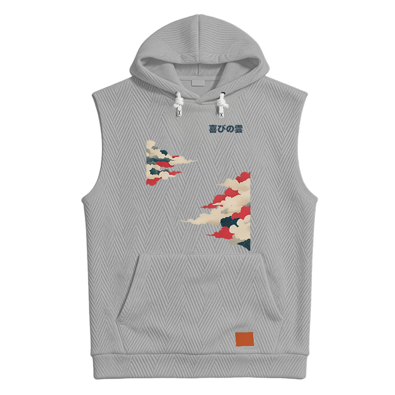 Tokyocanvas Japanese Clouds Hooded Tank