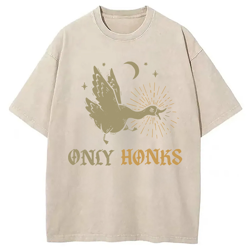 Tokyocanvas Only Honks Goose Washed T-Shirt