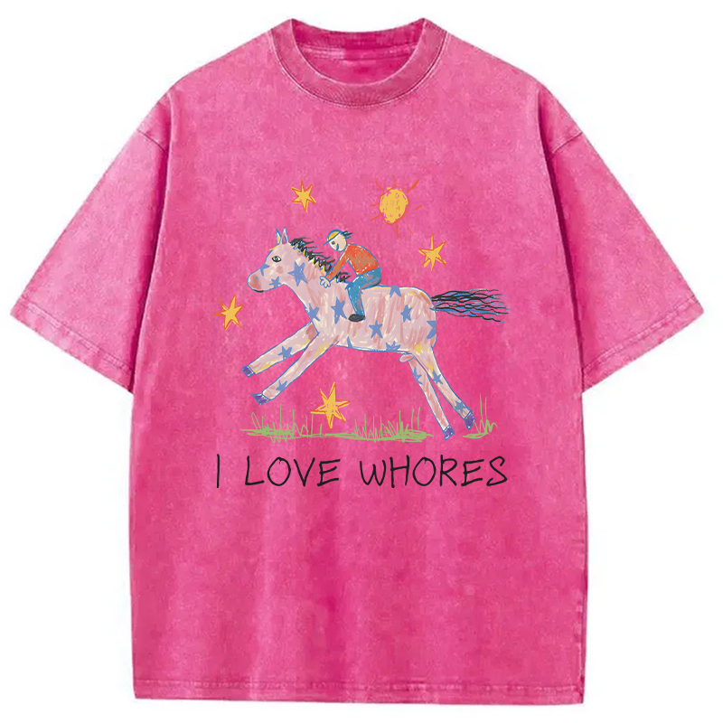 Tokyocanvas I Love Whores Washed T-Shirt