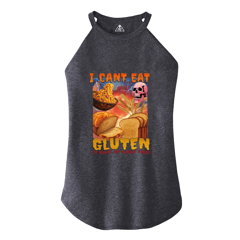 Tokyocanvas I Can't Eat Gluten Funny Meme Cotton Tank