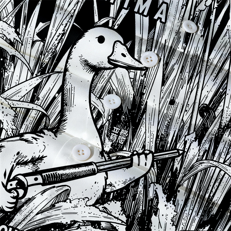 Tokyocanvas Serious Goose Hawaiian Shirt