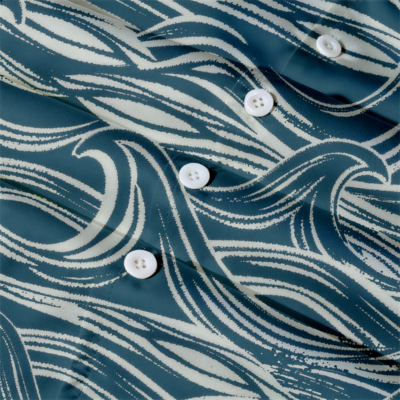 Tokyocanvas Japanese wave Hawaiian Shirt