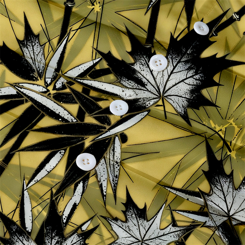 Tokyocanvas Japanese Bamboo Hawaiian Shirt
