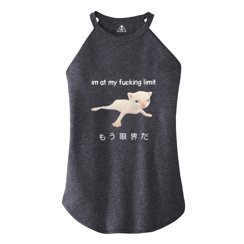 Tokyocanvas Cat Reaching Its Limit Cotton Tank