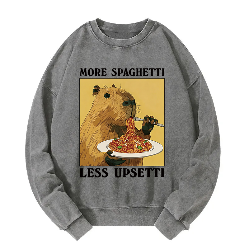 Tokyocanvas Capybara Eating Washed Sweatshirt