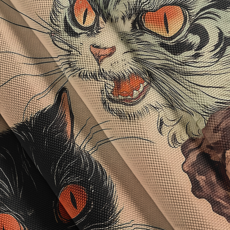 Tokyocanvas Ghost Cat Riot Hawaiian Shirt