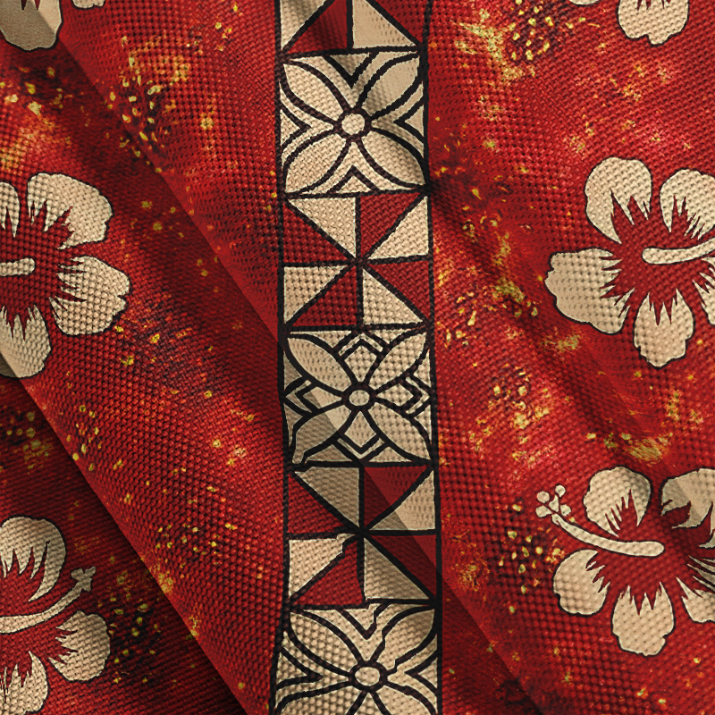 Tokyocanvas Passionate Red & Floral Charm Hawaiian Shirt