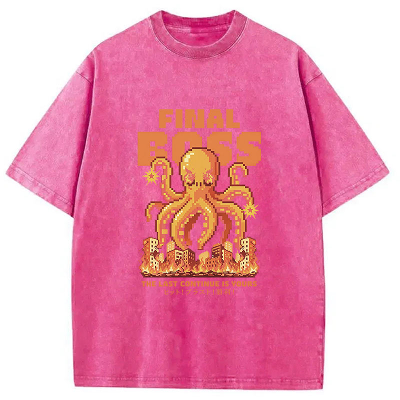 Tokyocanvas Final Boss Game Washed T-Shirt