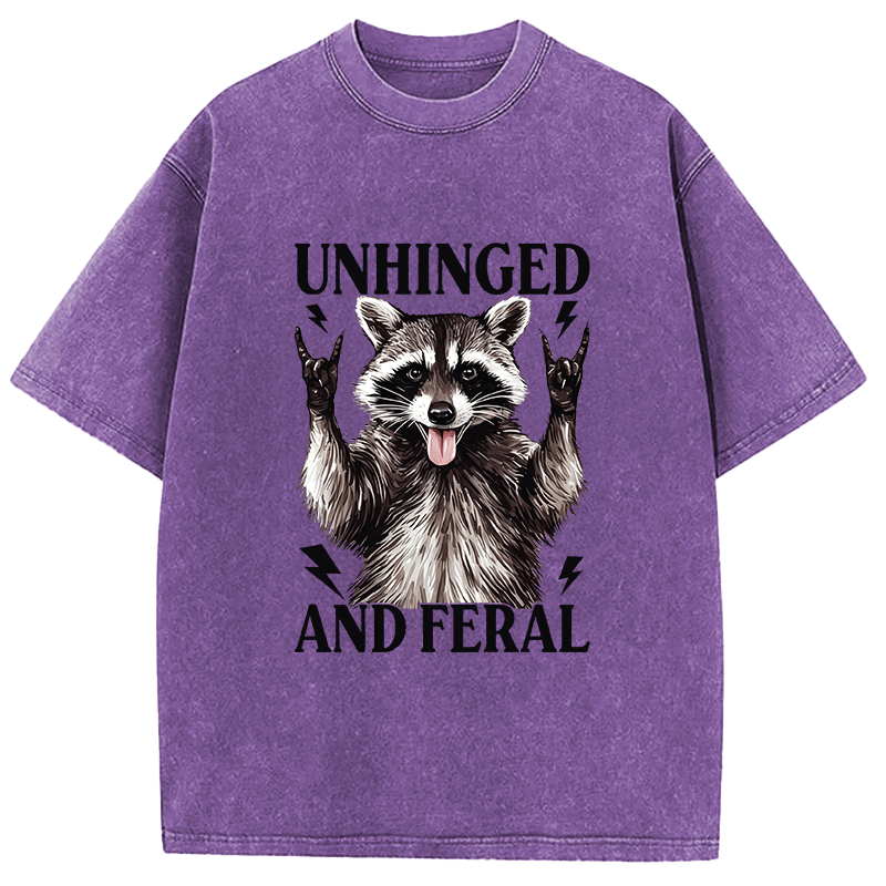 Tokyocanvas Unhinged and Feral Racoon Washed T-Shirt