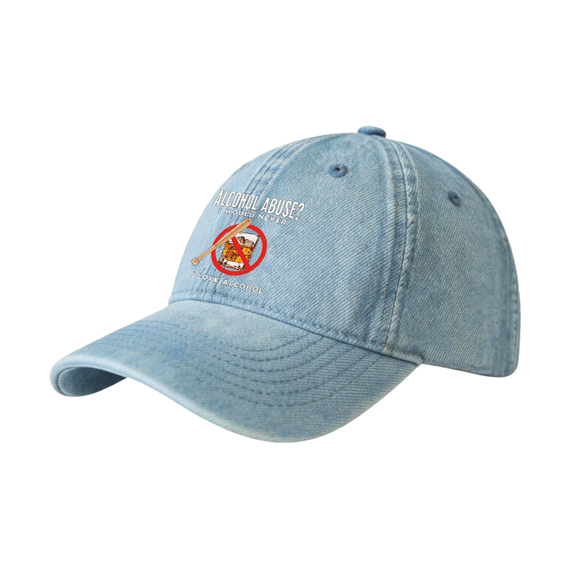 Tokyocanvas Alcohol Abuser Funny Denim Cap