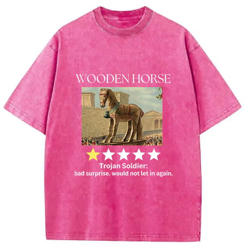 Tokyocanvas Trojan Horse One Star Review Washed T-Shirt