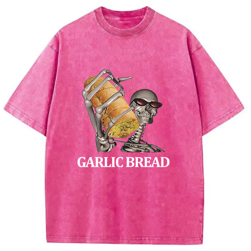 Tokyocanvas Garlic Bread Skeleton Washed T-Shirt