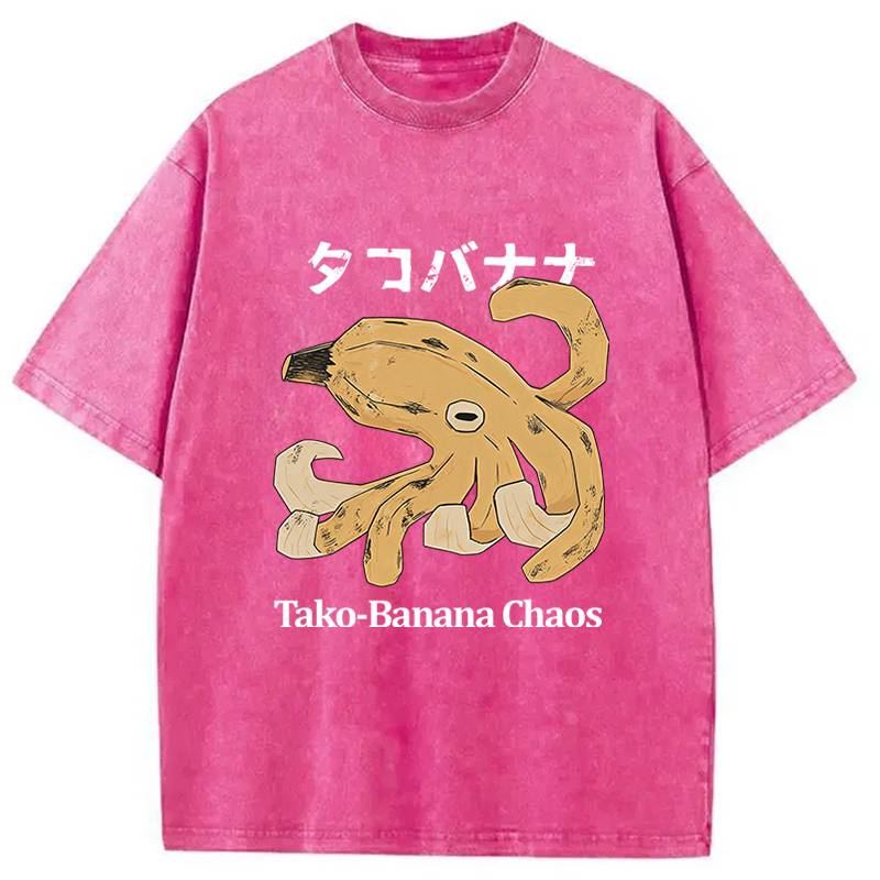 Tokyocanvas Tako‑Banana Chaos Washed T-Shirt