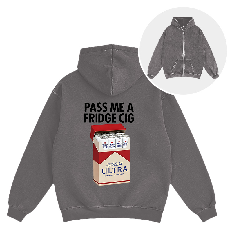 Tokyocanvas I Need A Michelob Ultra Washed Zip Hoodie