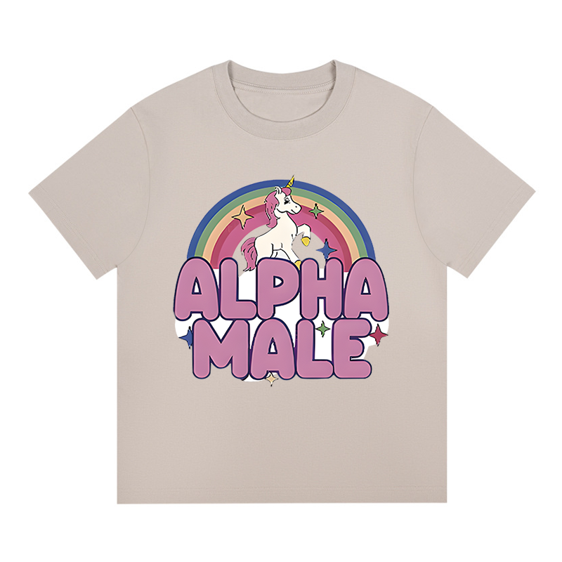Tokyocanvas Rainbow Unicorn Alpha Male Boxy T-shirt