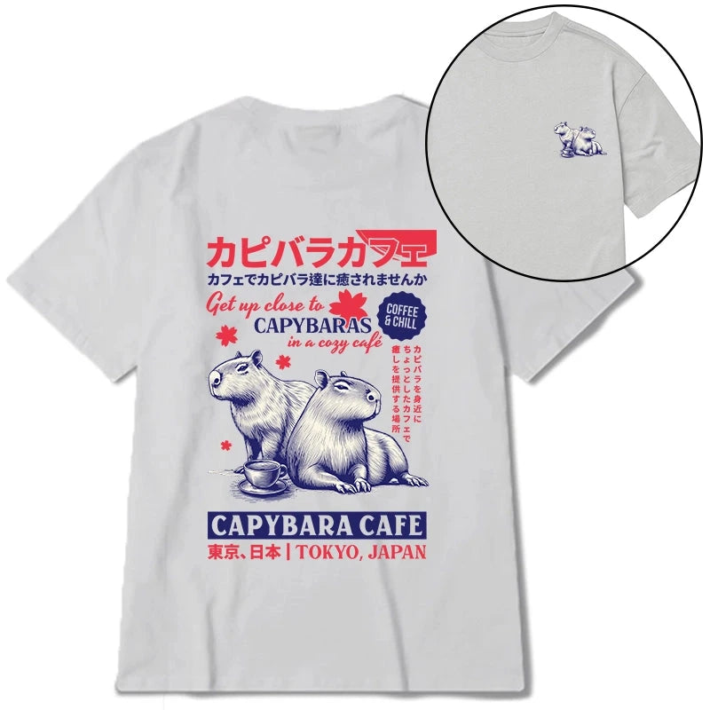 Tokyocanvas Tokyo Japan Capybara Cafe Front Back Classic T-Shirt