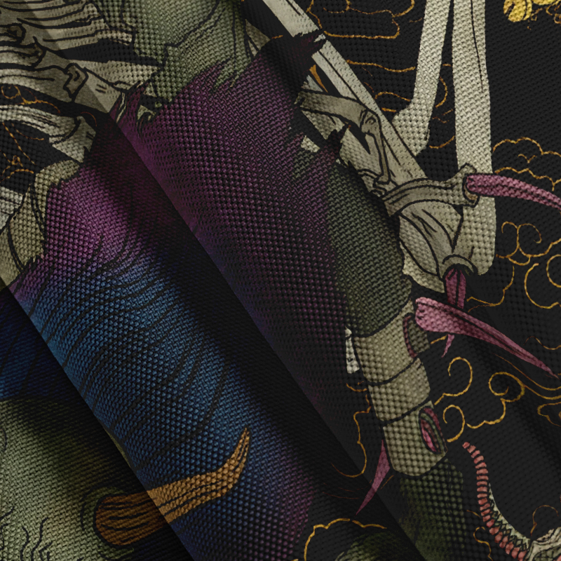 Tokyocanvas Japanese Yokai And Skeletons Aloha Button-up Shirt