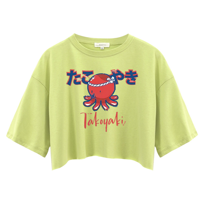 Tokyocanvas Japanese Traditional Takoyaki Crop Top