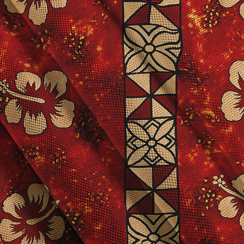 Tokyocanvas Passionate Red & Floral Charm Button-up Shirt