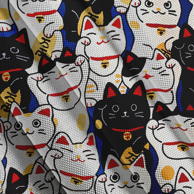 Tokyocanvas Edo Period Lucky Cat Button-up Shirt