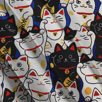 Tokyocanvas Edo Period Lucky Cat Button-up Shirt