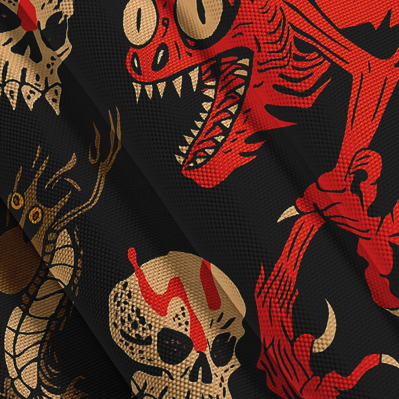 Tokyocanvas Retro Halloween Fusion Button-up Shirt