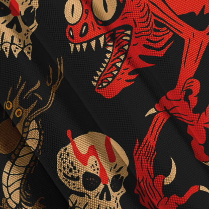 Tokyocanvas Retro Halloween Fusion Button-up Shirt