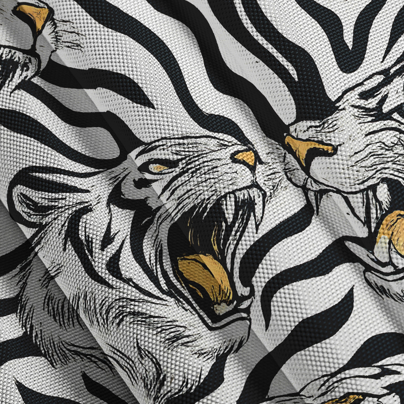 Tokyocanvas Roaring Tiger Aloha Button-up Shirt